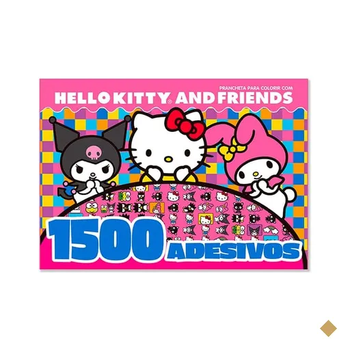 Livro para colorir infantil com adesivos Hello Kitty & Friends, Ed Online - PT…