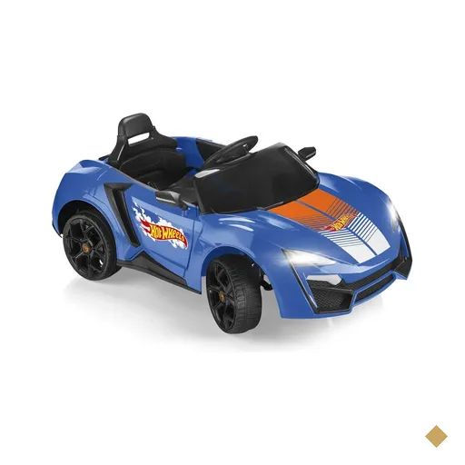 Carro Elétrico Rádio Controle R/C Ride on Hot Wheels Azul 12v Multikids -…