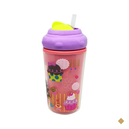 Copo Térmico Com Canudo De Silicone Cool Rosa 24m+ 210ml Multikids Baby -…