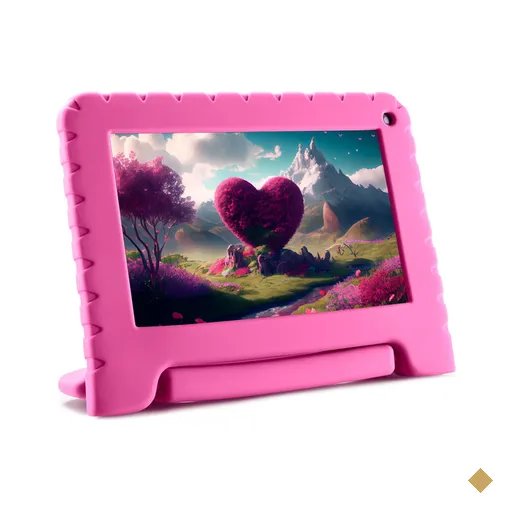 Tablet Infantil Kid Pad Rosa 4GB RAM + 64GB + Tela 7 pol + Wi-fi + Android 13…