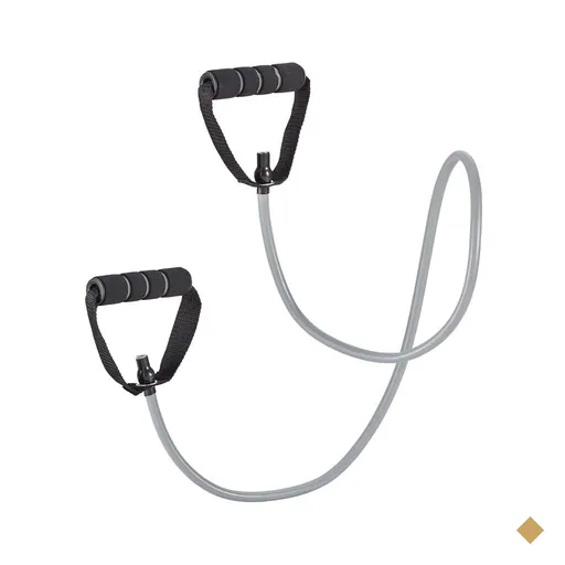 Extensor Elástico Toning Tube Com Alça Fitness Cinza/Preto Atrio - ES223OUT…