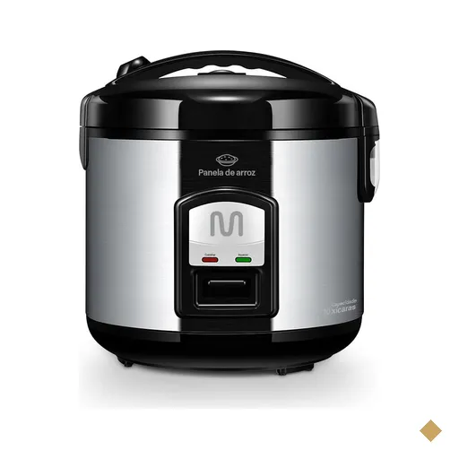 Panela de Arroz 10 Xícaras de Inox, Função Manter Aquecido e Bandeja a Vapor…
