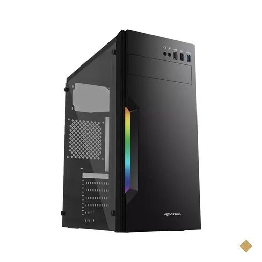 Gabinete C3Tech Gamer MT-G210BK, Lateral em Acrílico, Mid Tower Preto