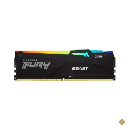 Memória Kingston Fury Beast RGB 16GB DDR5 5200MHz - KF552C40BBA-16