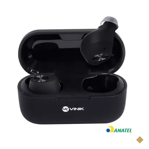 Fone de Ouvido Vinik Buds W1 TWS Bluetooth 5.0 - Preto
