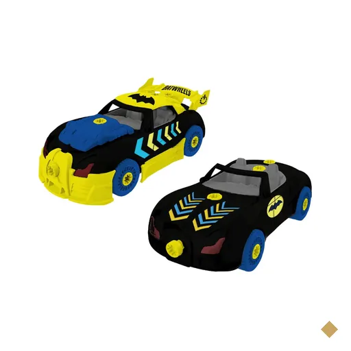 Carrinho de brinquedo Batwheels 2 em 1 Turbo Tools Bugatti DC Multikids - BR2158