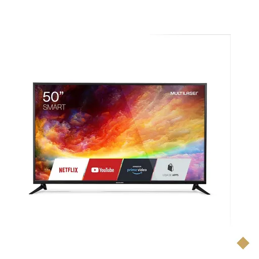 Tela 50 Pol, 4K HDR Smart Wi-Fi Integrado Entradas HDMI + USB + P2 + RJ45…