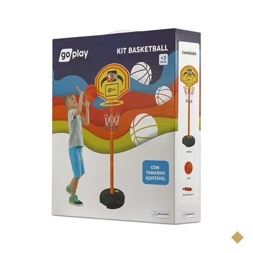 Go Play Kit Basketball Com Pedestal Ajustável Multikids - BR951OUT [Reembalado]