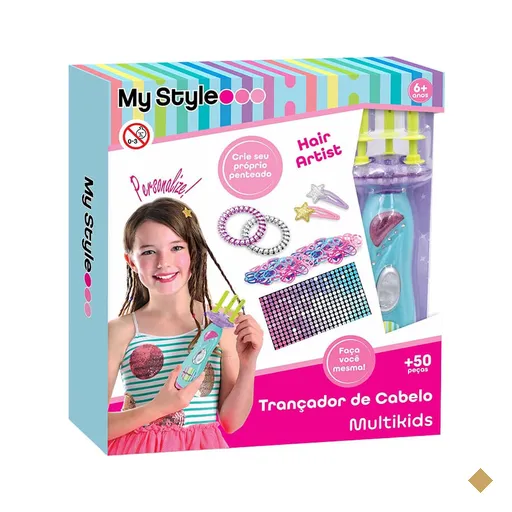 Kit Trançador de Cabelo Infantil My Style Multikids - BR2139