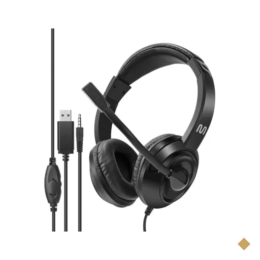 Headset com Fio HF600 Conexão P3 e USB - PH427