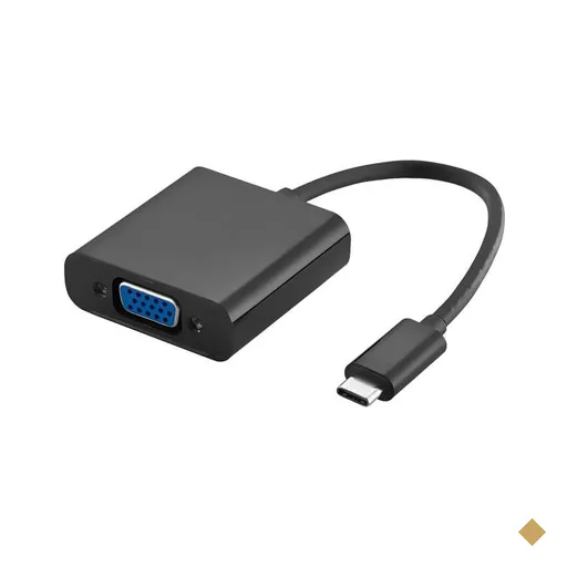 Conversor 60Hz 1920x1080 USB 3,1 Type C Macho X VGA 1080P Fêmea - WI372OUT…