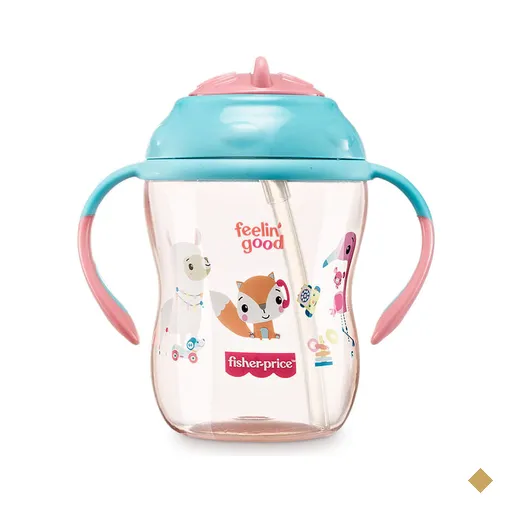 Copo de Treinamento com Canudo First Moments 270ml Rosa Fisher Price -…