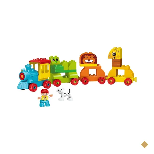 Blocos De Montar Cubic Jr Trem Zoo 50 Pcs Multikids - BR2250