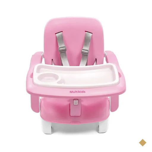 Assento Elevatório para Refeição Portátil Lollipop Rosa Multikids -…