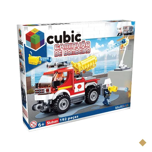 Blocos de Montar Caminhão de Bombeiro 192 Peças Multikids - BR2306