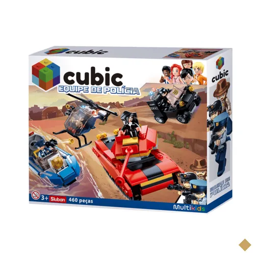 Blocos de montar Cidade Policial 460 Peças Multikids - BR1334