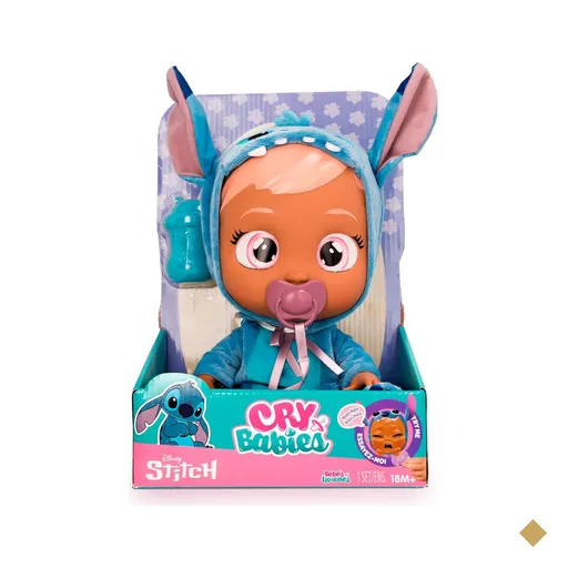 Boneca Cry Babies Fantasia Stitch Interativa Multikids - BR2398