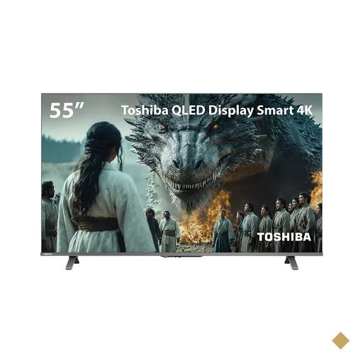 Smart TV QLED 55 4K Toshiba Google TV 3HDMI 2USB Wi-Fi