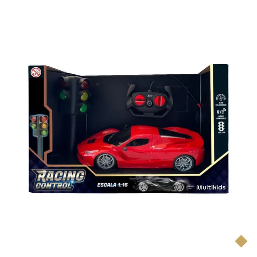 Carro de Corrida de Controle Remoto Com Farol Luz Led - BR2137