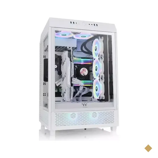 Gabinete Thermaltake The Tower 500 Snow, Frontal e Lateral em Vidro Temperado…