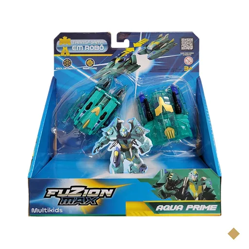 Carro Robô Fuzion Max Aqua Prime Transformável Multikids - BR2244OUT…