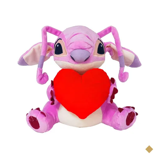 Pelúcia Angel Coração Com Mecanismo Luz e Som 30Cm Multikids - BR1514