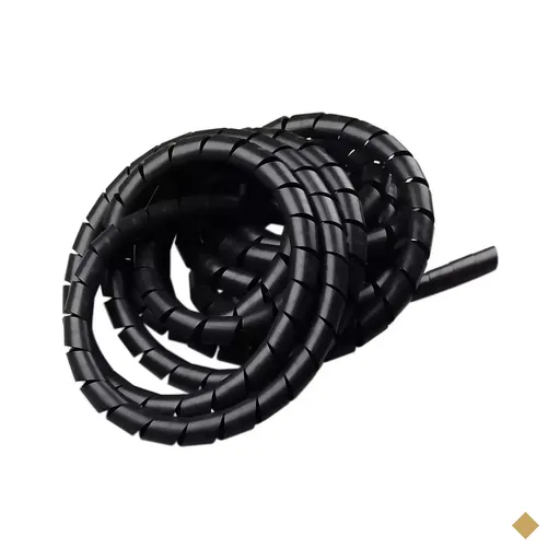 Organizador de Cabos Spiral 50m (12,7mm) 1/2 Preto - Hellermann