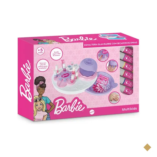 Esmalteria Glam Barbie Com Secador De Unhas Multikids - BR2423