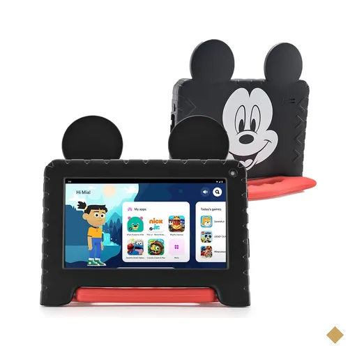 Tablet Infantil Mickey 4GB RAM + 64GB 7 pol Android 13 Multi - NB413D