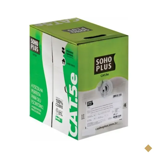 Cabo de Rede RJ-45 CAT5E (24 AWG, 4 PARES, CMX) 305m Branco - SohoPlus Furukawa