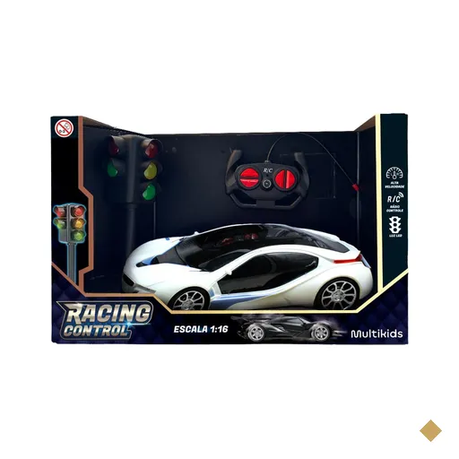 Carro de Corrida de Controle Remoto Com Luz Led Multikids - BR2138OUT…