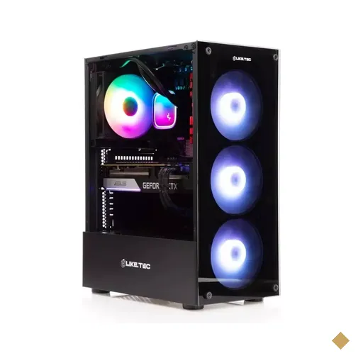 Gabinete Gamer Liketec Matrix RGB, Frontal e Lateral em Vidro Temperado, 3 Fans…