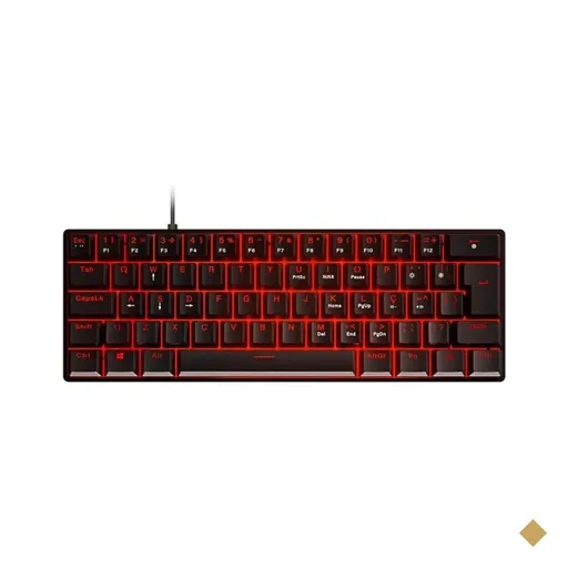 Teclado Mecânico Gamer PCYES ZOT Led Red com Switch Outemu Blue ABNT2 USB
