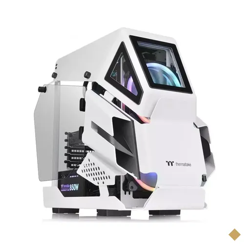 Gabinete Thermaltake AH T200 Snow, Frontal e Lateral em Vidro Temperado, Micro…