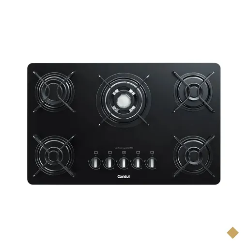 Cooktop 5 Bocas Consul com Quadrichama e Acendimento Automático - CDD75AE