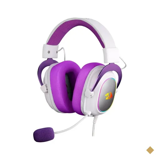 Headset Gamer Redragon Hero Soda POP H530-WP P3 Branco/Roxo