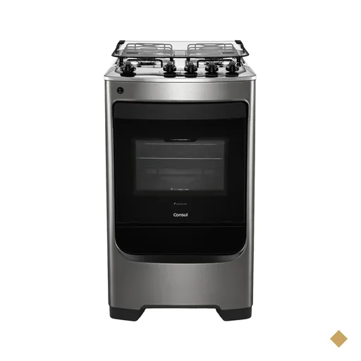 Fogão Consul 4 Bocas Inox com Acendimento Automático - CFO4NAR