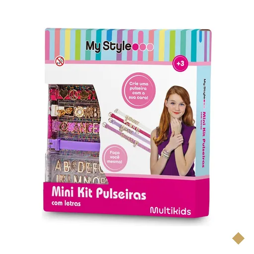 Pulseiras My Style Mini Kit com Letras para Personalizar Multikids - BR100OUT…