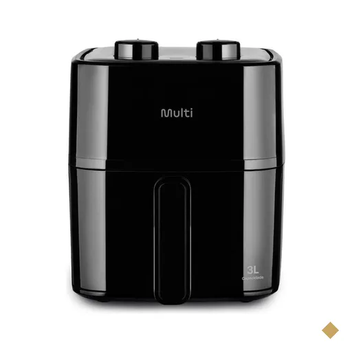 Fritadeira Elétrica Air Fryer 3L 1200W 220V Preta Multi - GO251