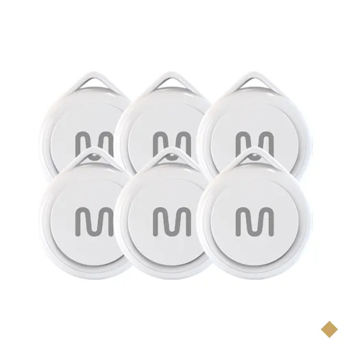 Kit 6 Rastreadores Bluetooth Multi MTag Branco - TAG01K4