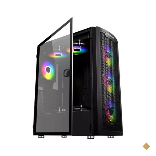 Gabinete Redragon Bluestreak, Lateral em Vidro Temperado, Mid Tower Preto
