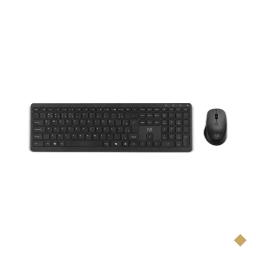 Combo Teclado e Mouse Sem Fio  USB 2.4Ghz + Bluetooth Preto Multi - TC402