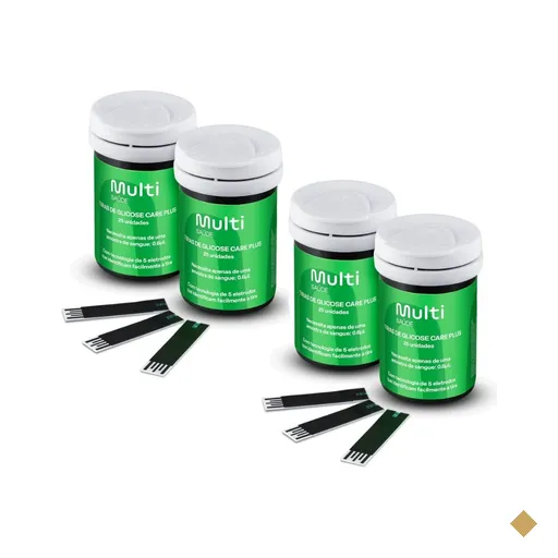 Kit 100 Tiras de Glicemia Care Plus Multi Saúde - HC4895K