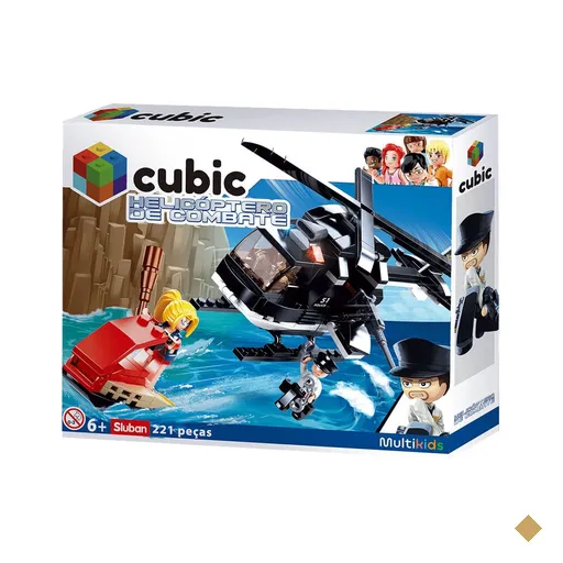 Blocos de Montar Helicóptero da Policia 221 Peças Multikids - BR1459OUT…