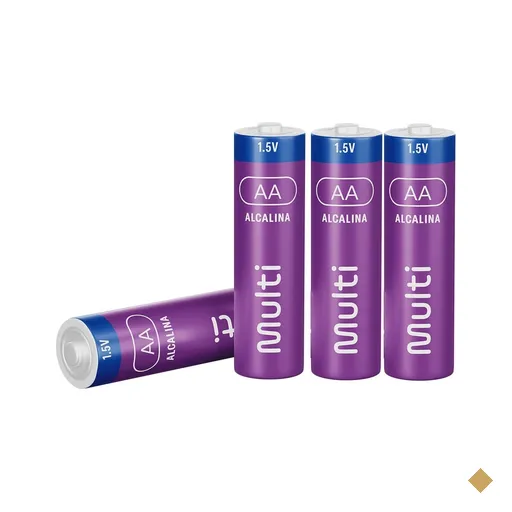 Pilha Alcalina AA Com 4 Unidades Multi - PA001