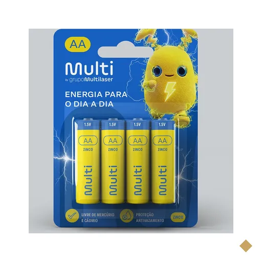 Pilha Zinco AA Com 4 Unidades Multi - PZ001