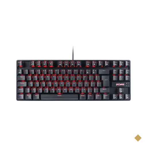 Teclado Mecânico Gamer PCYES TKL Neron Led Red com Switch Outemu Blue ABNT2 USB