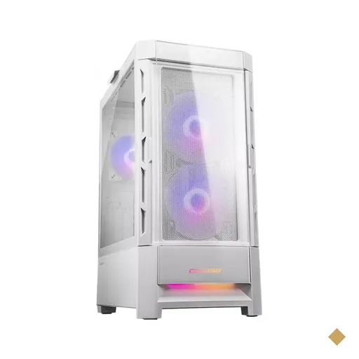 Gabinete Cougar Gamer Duoface RGB, Lateral em Vidro Temperado, 3 FANs ARGB, Mid…