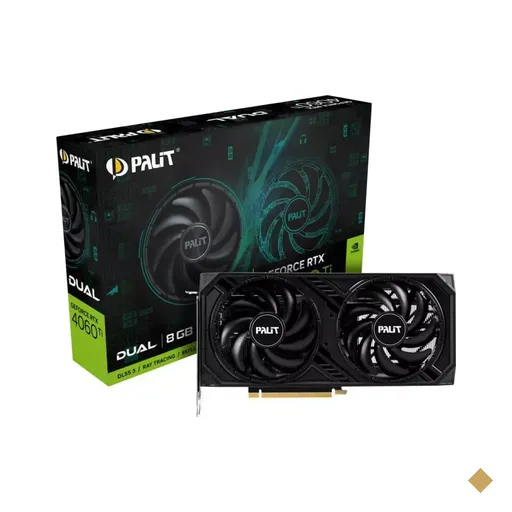 Placa de Vídeo Palit GeForce RTX 4060Ti Dual 8GB GDDR6 128-bit PCI-E 4.0 x16