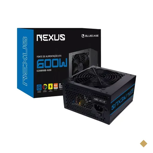 Fonte Bluecase Nexus 600W ATX12V v2.x EZ889B-600 80 Plus Bronze